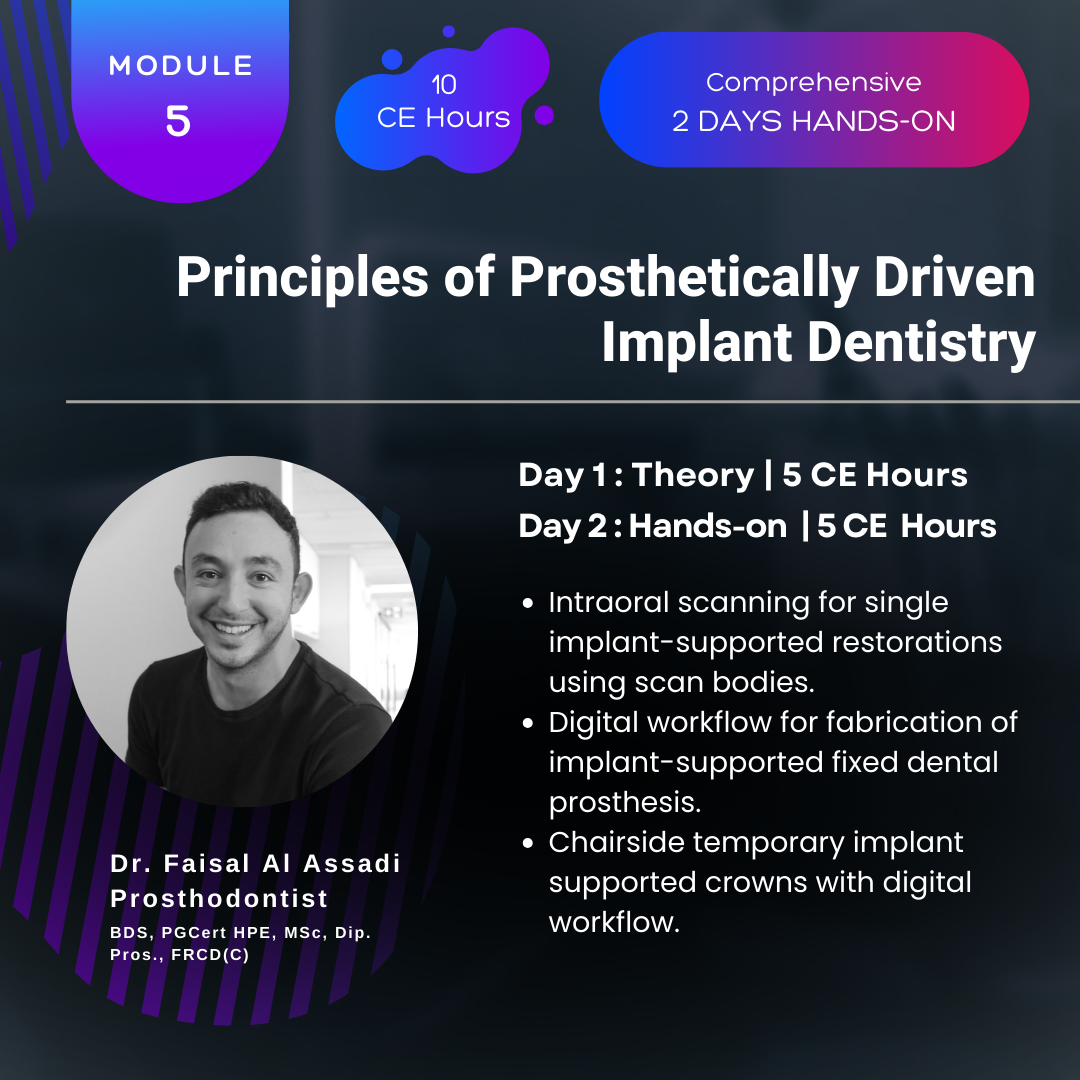 Module 5 - Day 1 & 2- Principles of Prosthetically Driven Implant Dentistry