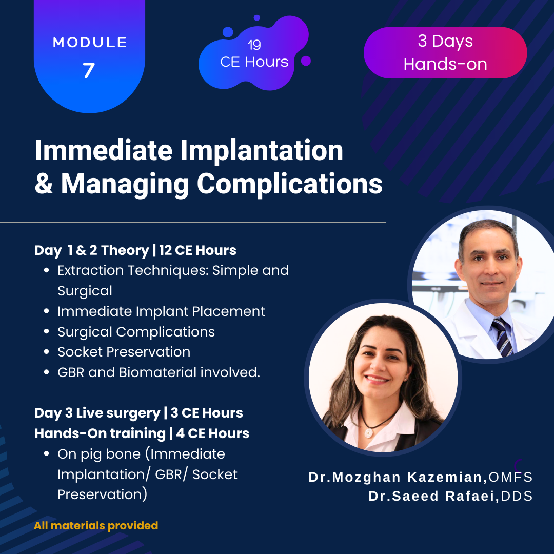 Module 7 - Immediate Implantation & Managing Complications